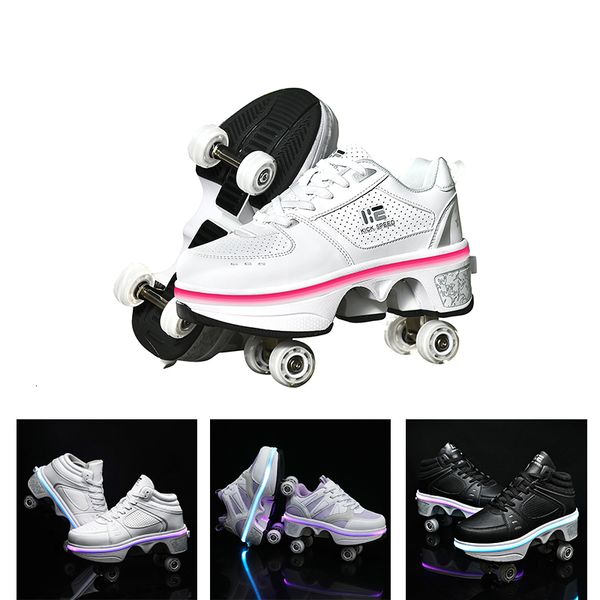 athletic outdoor kofuboke led deformation skate shoes white retractable 4 wheel sneaker adults kids casual light kick roller shoes 230818, Black
athletic outdoor kofuboke led deformation skate shoes white retractable 4 wheel sneaker adults kids casual light kick roller shoes 230818, Black
