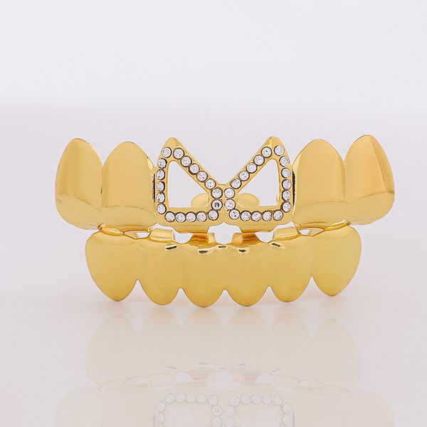 hip hop dental teeth grillz vampires fangs hollowed out zircon front tooth gold silver grills teeth set men women fashion jewelry 6 six bott, Black
hip hop dental teeth grillz vampires fangs hollowed out zircon front tooth gold silver grills teeth set men women fashion jewelry 6 six bott, Black