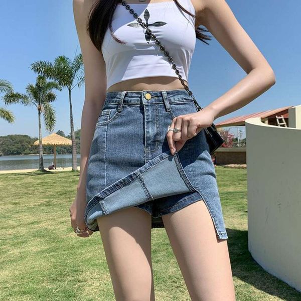 denim skirt womens ins summer high waist split elastic half body retro hip anti revealing a line pants, Black
denim skirt womens ins summer high waist split elastic half body retro hip anti revealing a line pants, Black