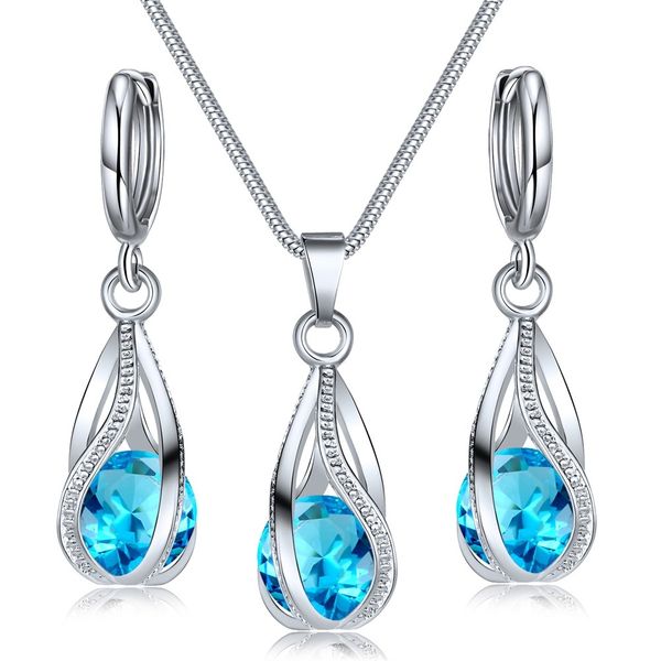 fashion crystal pendant earrings two-piece jewelry necklace set silver for women fashion jewelry for girls
fashion crystal pendant earrings two-piece jewelry necklace set silver for women fashion jewelry for girls