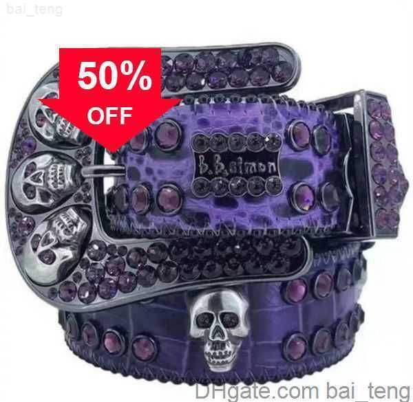 

1Luxury Designer Bb Belt Simon Belts for Men Women Shiny diamond belt Black on Black Blue white multicolour with bling rhinestones as gift 2023 bai08 2xd