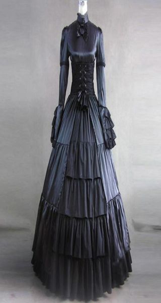 halloween classic gothic victorian period masquerade party dress autumn long sleeve european court princess historical ball gown 44550558, White;black
halloween classic gothic victorian period masquerade party dress autumn long sleeve european court princess historical ball gown 44550558, White;black