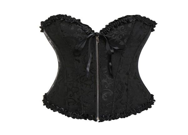 gothic brocade corset black with zipper front and lace back whole retail 81079921535, Black;white
gothic brocade corset black with zipper front and lace back whole retail 81079921535, Black;white