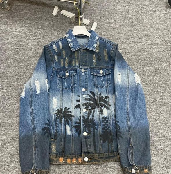 famous designer mens jackets coconut tree rendered damaged denim jacket coat luxury brand single breasted denim coats hip hop women men jack, Black;brown
famous designer mens jackets coconut tree rendered damaged denim jacket coat luxury brand single breasted denim coats hip hop women men jack, Black;brown