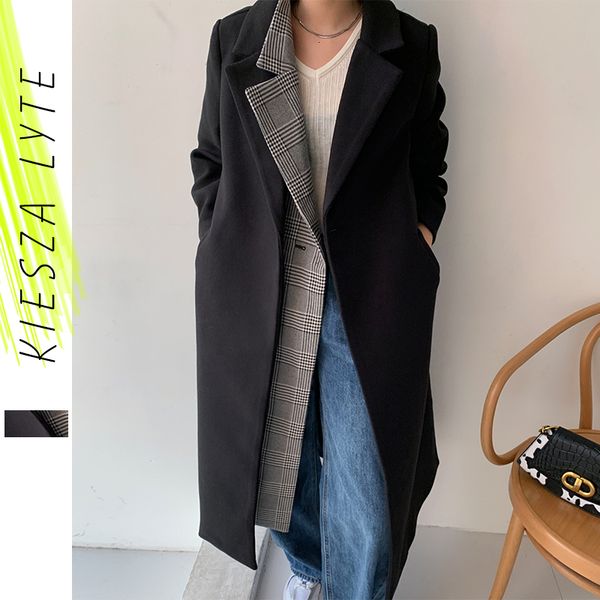 womens wool blends winter cashmere long coat jackets women warm black patchwork false two piece plaid sashes woolen overcoats office lady ou
womens wool blends winter cashmere long coat jackets women warm black patchwork false two piece plaid sashes woolen overcoats office lady ou