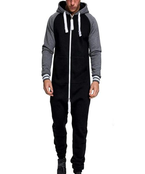 men onepiece garment patchwork pajama playsuit mens zipper hoodie camouflage jumpsuit streetwear fashion autumn winter overalls t3252911, Black
men onepiece garment patchwork pajama playsuit mens zipper hoodie camouflage jumpsuit streetwear fashion autumn winter overalls t3252911, Black
