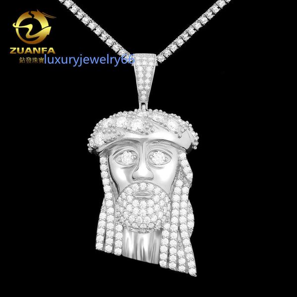 new male and female jesus head hip hop pendant s925 silver mossan pendant can pass through 4mm tennis chain
new male and female jesus head hip hop pendant s925 silver mossan pendant can pass through 4mm tennis chain