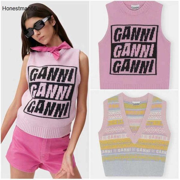 23aw gannis women designer fashion vest wool knit vests new sleeveless sweater black text spelled pink checkerboard blended knitted vest fas, Black;white
23aw gannis women designer fashion vest wool knit vests new sleeveless sweater black text spelled pink checkerboard blended knitted vest fas, Black;white