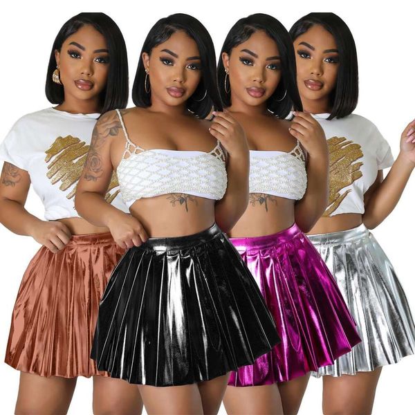 womens clothing spring and summer skirts icy silk gilded pleated short dress zipper elastic waist skirt, Black
womens clothing spring and summer skirts icy silk gilded pleated short dress zipper elastic waist skirt, Black