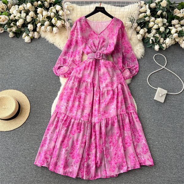 basic casual dresses summer new mid-length vintage floral dress women summer vestidos with sashes v-neck lantern sleeve ladies korean a-line, Black;gray
basic casual dresses summer new mid-length vintage floral dress women summer vestidos with sashes v-neck lantern sleeve ladies korean a-line, Black;gray