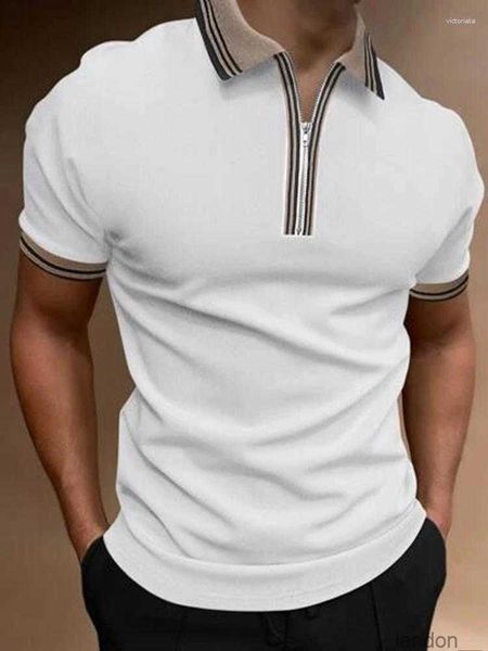 men's polos 2023 summer casual man polo shirts daily short sleeved zipper lapel t-shirt clothing, White;black
men's polos 2023 summer casual man polo shirts daily short sleeved zipper lapel t-shirt clothing, White;black