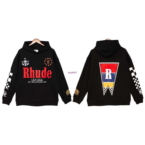 jiuy men's hoodies sweatshirts rhude black hooded checkerboard color block printed sweater 2023 autumn/winter new style
jiuy men's hoodies sweatshirts rhude black hooded checkerboard color block printed sweater 2023 autumn/winter new style