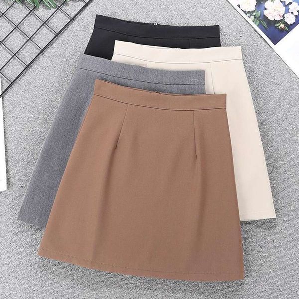 womens high waist pure color suit skirt spring and summer fashion a line short, Black
womens high waist pure color suit skirt spring and summer fashion a line short, Black