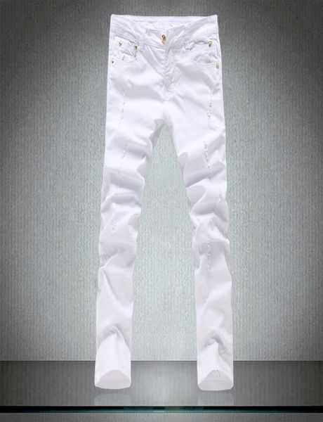 spring men039s tight pure white jeans male skinny trousers cotton elastic hole slim leisure pants men9732346, Blue
spring men039s tight pure white jeans male skinny trousers cotton elastic hole slim leisure pants men9732346, Blue