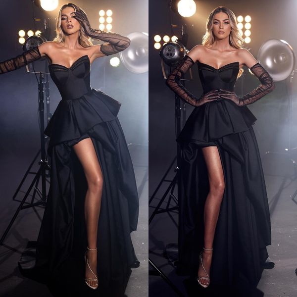 black evening dresses beads sweetheart party prom dress split formal long red carpet dress for special occasion, Black;red
black evening dresses beads sweetheart party prom dress split formal long red carpet dress for special occasion, Black;red