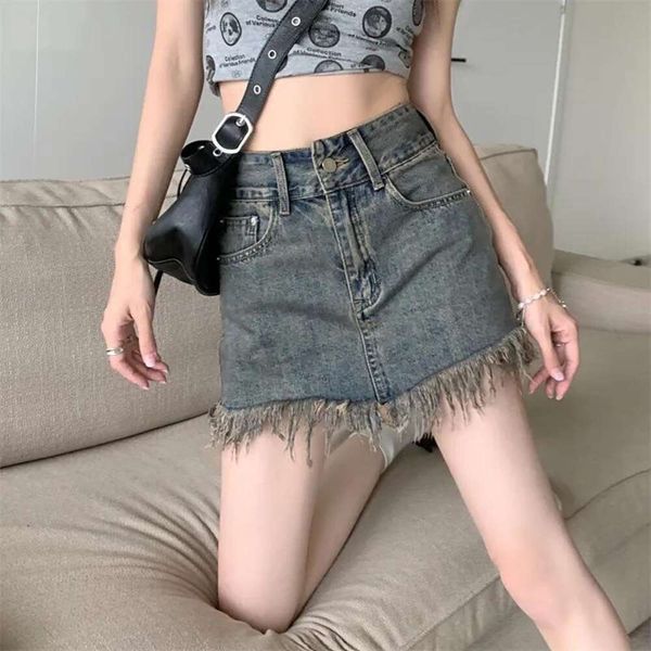 item title hong kong style denim skirt for women summer retro washed a line hip tasseled short, Black
item title hong kong style denim skirt for women summer retro washed a line hip tasseled short, Black