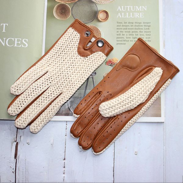 five fingers gloves goatskin touch screen leather women motorcycle riding unlined four seasons thin car driving full finger driver 230818, Blue;gray
five fingers gloves goatskin touch screen leather women motorcycle riding unlined four seasons thin car driving full finger driver 230818, Blue;gray