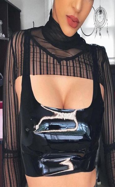 fashion summer pu leather backless tank women black cropped women workout bra3047509, White
fashion summer pu leather backless tank women black cropped women workout bra3047509, White
