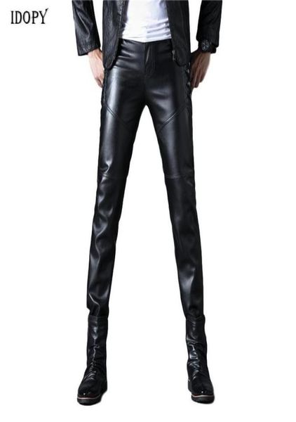 men039s pants idopy mens faux leather black motorcycle biker side buttons cool pu trousers for male4388843
men039s pants idopy mens faux leather black motorcycle biker side buttons cool pu trousers for male4388843