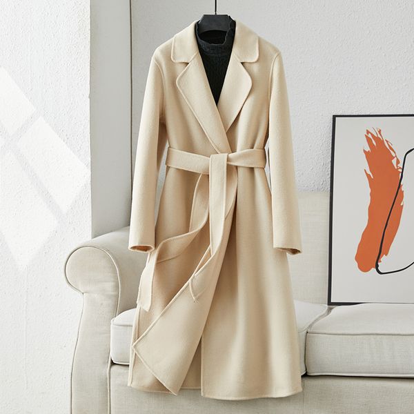 womens wool blends doublesided cashmere coat mid length off white autumnwinter high end 100 230818, Black
womens wool blends doublesided cashmere coat mid length off white autumnwinter high end 100 230818, Black