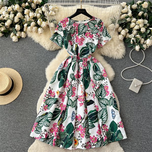 basic casual dresses summer korean women high waist mid-length vintage floral printed dress round neck short sleeve a-line dresses ladies ve, Black;gray
basic casual dresses summer korean women high waist mid-length vintage floral printed dress round neck short sleeve a-line dresses ladies ve, Black;gray