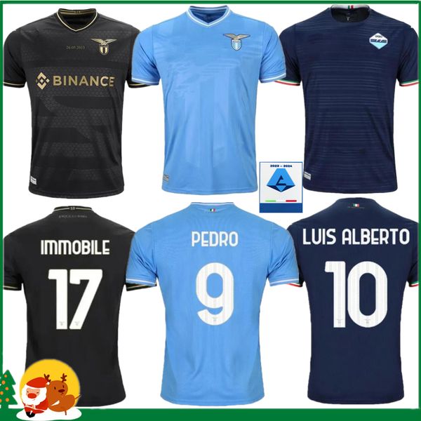 23 24 lazio soccer jersey 2023 2024 lazio anniversary football shirt pedro black luis alberto immobile sergej men uniform maillot maglia da, Black;yellow
23 24 lazio soccer jersey 2023 2024 lazio anniversary football shirt pedro black luis alberto immobile sergej men uniform maillot maglia da, Black;yellow
