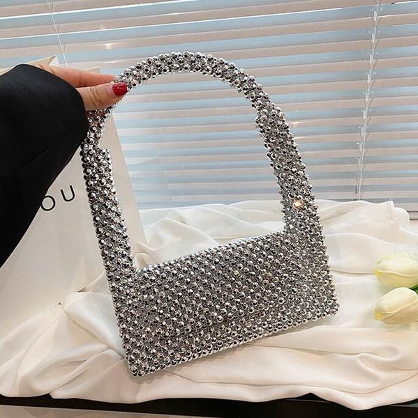Factory sales women shoulder bags 2 colors this year's popular retro dinner bag niche design hollow handbags sweet exotic diamond handbag 12858#, Silver
Factory sales women shoulder bags 2 colors this year's popular retro dinner bag niche design hollow handbags sweet exotic diamond handbag 12858#, Silver