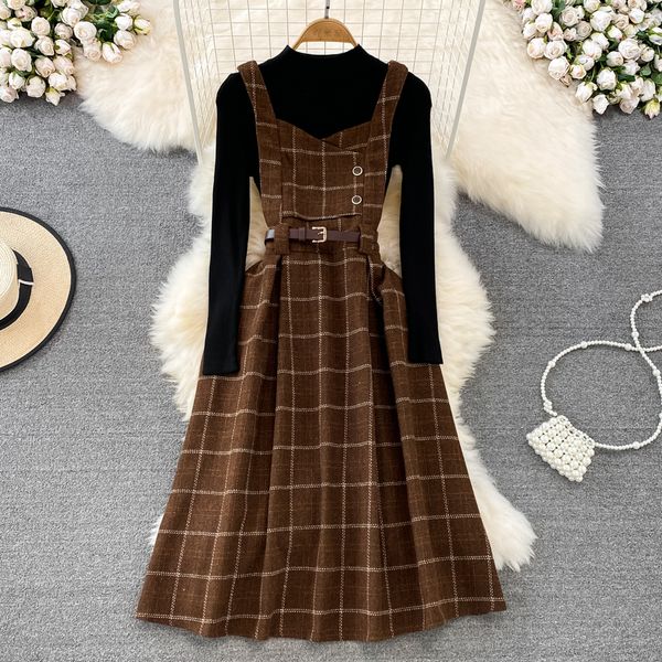 two piece dress summer fall winter women sweater overalls dress sets casual knitted +plaid woolen dress 2 piece sets outfits female 2024, White
two piece dress summer fall winter women sweater overalls dress sets casual knitted +plaid woolen dress 2 piece sets outfits female 2024, White