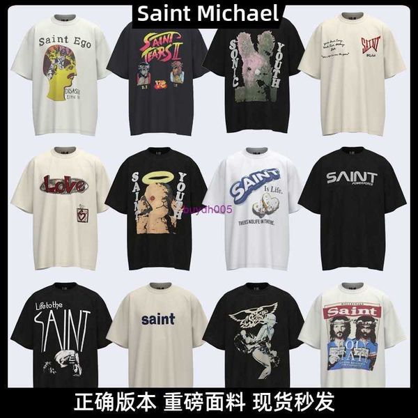lui5 men's t-shirts saint michael summer american print distressed short sleeve sta small fashion brand couple loose t-shirt for men, White;black
lui5 men's t-shirts saint michael summer american print distressed short sleeve sta small fashion brand couple loose t-shirt for men, White;black
