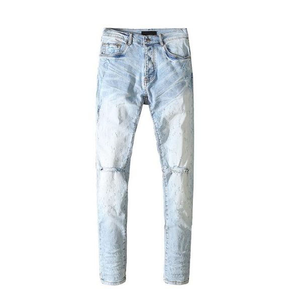 mens jeans hole sanding washed light blue leisure slim european and american fashion brand2411186
mens jeans hole sanding washed light blue leisure slim european and american fashion brand2411186