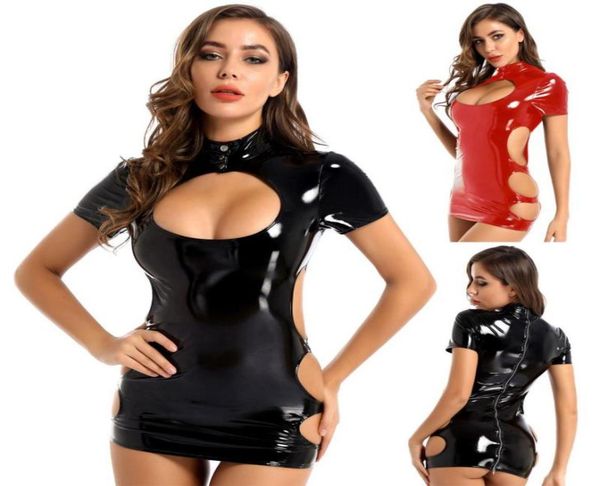 womens ladies wet look costume dresses pole cocktail leather bare breast mini dress pvc latex short sleeve back zipper clubwe4684855, Black;gray
womens ladies wet look costume dresses pole cocktail leather bare breast mini dress pvc latex short sleeve back zipper clubwe4684855, Black;gray