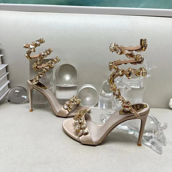 rene crystal lamp snake strass sandals women's large grain crystal decoration high sandals luxury designers ankle wraparound shoe for w, Black
rene crystal lamp snake strass sandals women's large grain crystal decoration high sandals luxury designers ankle wraparound shoe for w, Black
