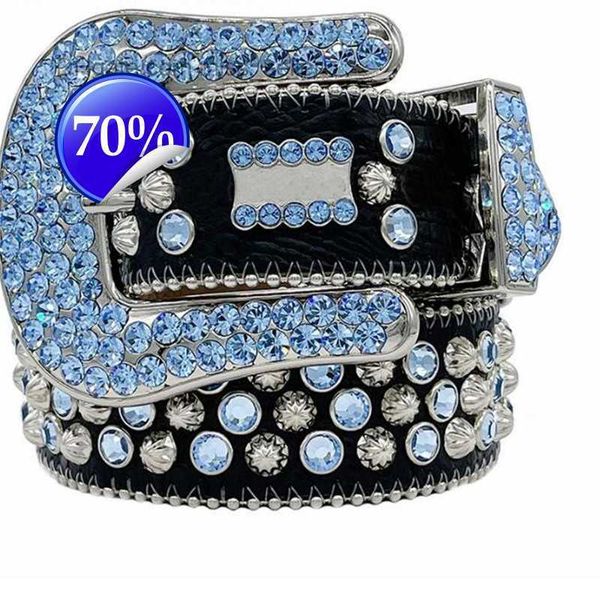 

12022 Designer Bb Belt Simon Belts for Men Women Shiny diamond belt Black on Black Blue white multicolour with bling rhinestones as gift miss sellerl