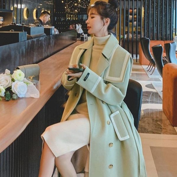 womens jackets woolen blends female green thicken loose autumn winter warm preppy outerwear women long england overcoat 230818, Black;brown
womens jackets woolen blends female green thicken loose autumn winter warm preppy outerwear women long england overcoat 230818, Black;brown