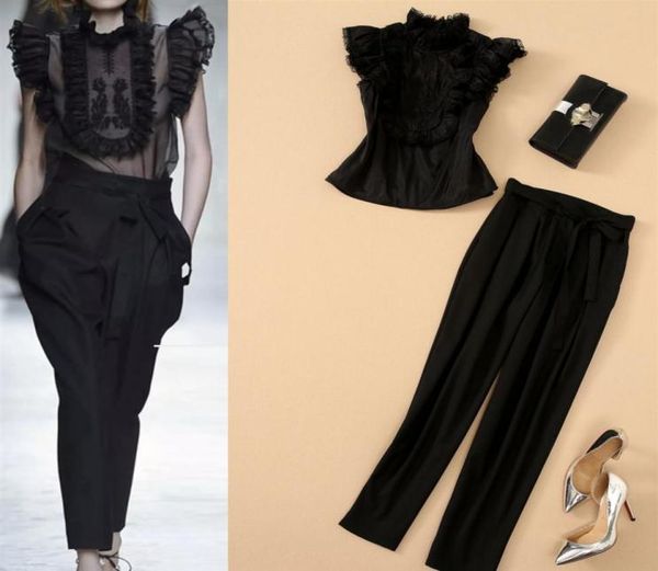 european and american two piece pants embroidered with wood ears trousers suit337i8298418, White
european and american two piece pants embroidered with wood ears trousers suit337i8298418, White