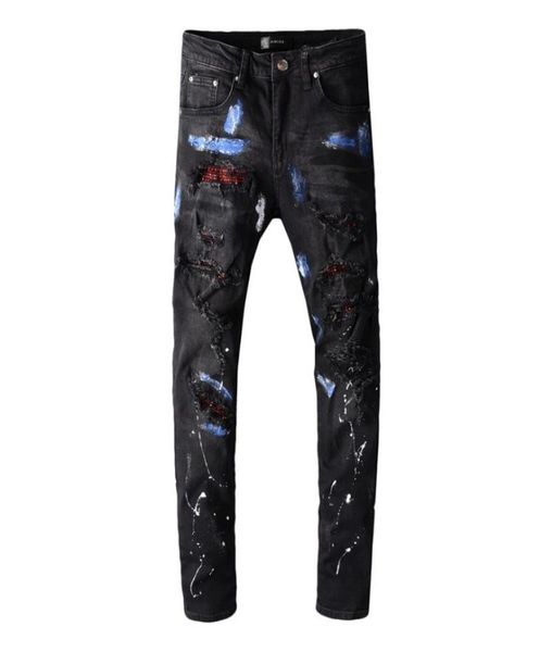 men039s jeans hi street ripped men red diamond patchwork streetwear black stretch slim denim pants fashion printed7231752, Blue
men039s jeans hi street ripped men red diamond patchwork streetwear black stretch slim denim pants fashion printed7231752, Blue