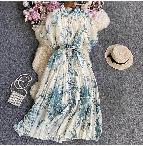 basic casual dresses spring summer women tie-dye chiffon pleated dress with belt elegant vestidos lapel single-breasted short sleeve ladies, Black;gray
basic casual dresses spring summer women tie-dye chiffon pleated dress with belt elegant vestidos lapel single-breasted short sleeve ladies, Black;gray