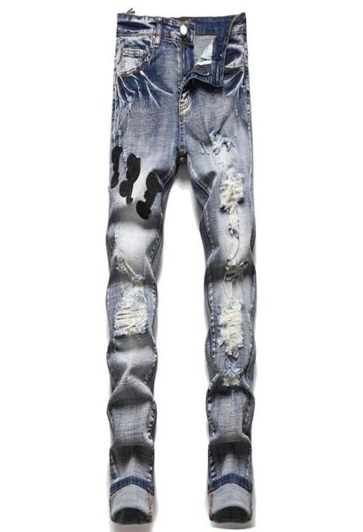 men039s jeans 2021 european ripped hole patch trend stretch slim trousers highend versatile male denim pants9254222, Blue
men039s jeans 2021 european ripped hole patch trend stretch slim trousers highend versatile male denim pants9254222, Blue