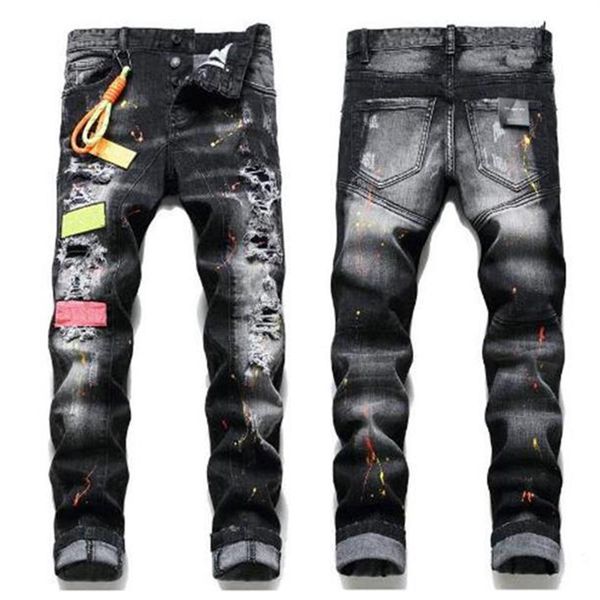 men badge rips stretch black jeans fashion slim fit washed motocycle denim pants men's panelled hip hop trousers for male 1072652, Blue
men badge rips stretch black jeans fashion slim fit washed motocycle denim pants men's panelled hip hop trousers for male 1072652, Blue