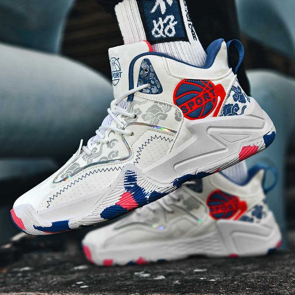 mens reflective basketball shoes youth casual sneakers high sports trainers
