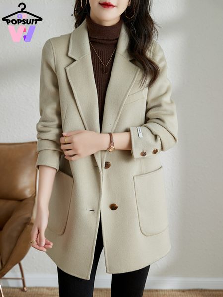 womens wool blends coats autumn winter korean fashion high end temperament office lady thick women clothes double layer warm coat 230818, Black
womens wool blends coats autumn winter korean fashion high end temperament office lady thick women clothes double layer warm coat 230818, Black