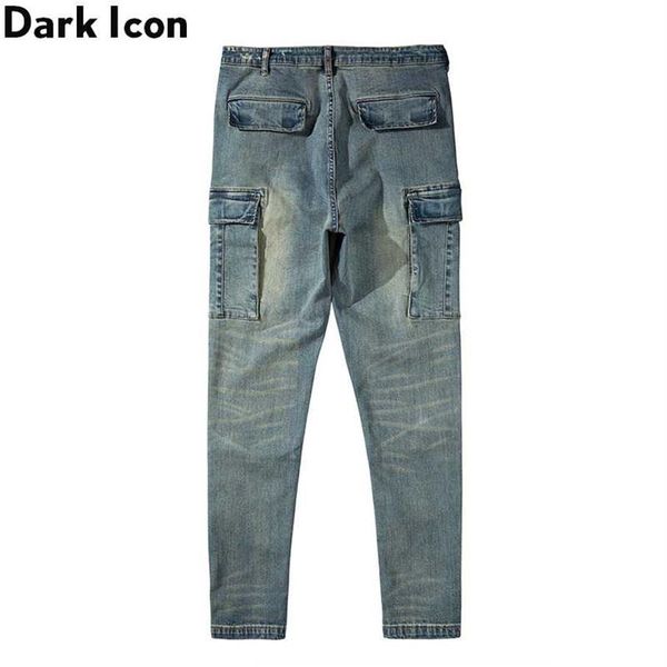 men's jeans dark washing vintage skinny men side pockets high street spandex denim pants343c, Blue
men's jeans dark washing vintage skinny men side pockets high street spandex denim pants343c, Blue