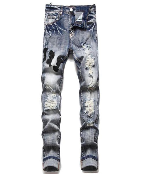 men039s jeans 2021 european ripped hole patch trend stretch slim trousers highend versatile male denim pants8772555, Blue
men039s jeans 2021 european ripped hole patch trend stretch slim trousers highend versatile male denim pants8772555, Blue