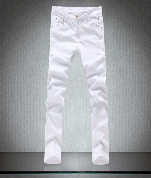 spring men039s tight pure white jeans male skinny trousers cotton elastic hole slim leisure pants men7268852, Blue
spring men039s tight pure white jeans male skinny trousers cotton elastic hole slim leisure pants men7268852, Blue