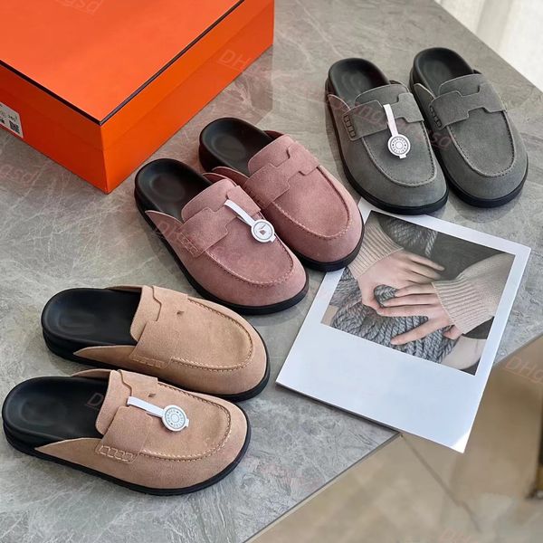 designer women men slippers go mules rubber flat sandals thick bottom suede mule classic boston clogs wrapped toe real leather sandal summer, Black
designer women men slippers go mules rubber flat sandals thick bottom suede mule classic boston clogs wrapped toe real leather sandal summer, Black