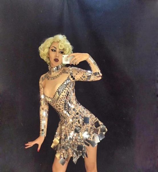 stage wear drop singer mirror dress dance wears sparkly silver bodysuit rhine costume1816603, Black;red
stage wear drop singer mirror dress dance wears sparkly silver bodysuit rhine costume1816603, Black;red