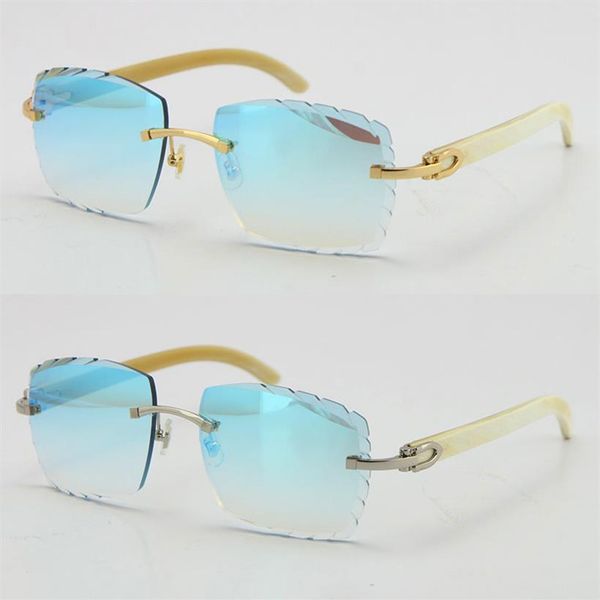 rimless diamond cut 3524012-a white genuine original buffalo horn sunglasses fashion carved lenses multi glasses unis290z, White;black
rimless diamond cut 3524012-a white genuine original buffalo horn sunglasses fashion carved lenses multi glasses unis290z, White;black
