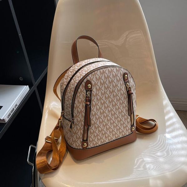 wholesale women shoulder bags 5 colors casual small letter printed backpack simple color matching leather retro handbag double zipper fashion backpacks 2240#, Black
wholesale women shoulder bags 5 colors casual small letter printed backpack simple color matching leather retro handbag double zipper fashion backpacks 2240#, Black