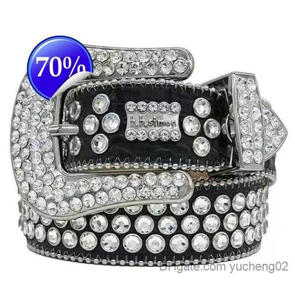 

1Designer 2023 Bb Belt Simon Belts for Men Women Shiny diamond belt Black on Black Blue white multicolour with bling rhinestones as gift yucheng02l