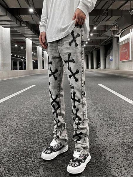 men039s jeans retro washed gray pu leather bone embroidery casual denim trousers for men straight oversize streetwear loose pan9650957, Blue
men039s jeans retro washed gray pu leather bone embroidery casual denim trousers for men straight oversize streetwear loose pan9650957, Blue